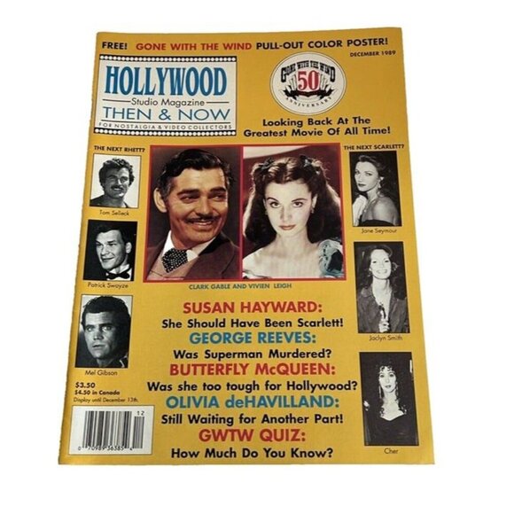 Vtg 1989 Hollywood Studio Magazine Then&Now GONE WITH THE WIND 50TH ANNIVERSARY - Picture 1 of 3